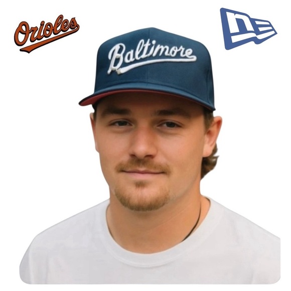 New Era Baltimore Orioles Alternate Logo Patch Script ‘Cooperstown’ Hat - Picture 1 of 12